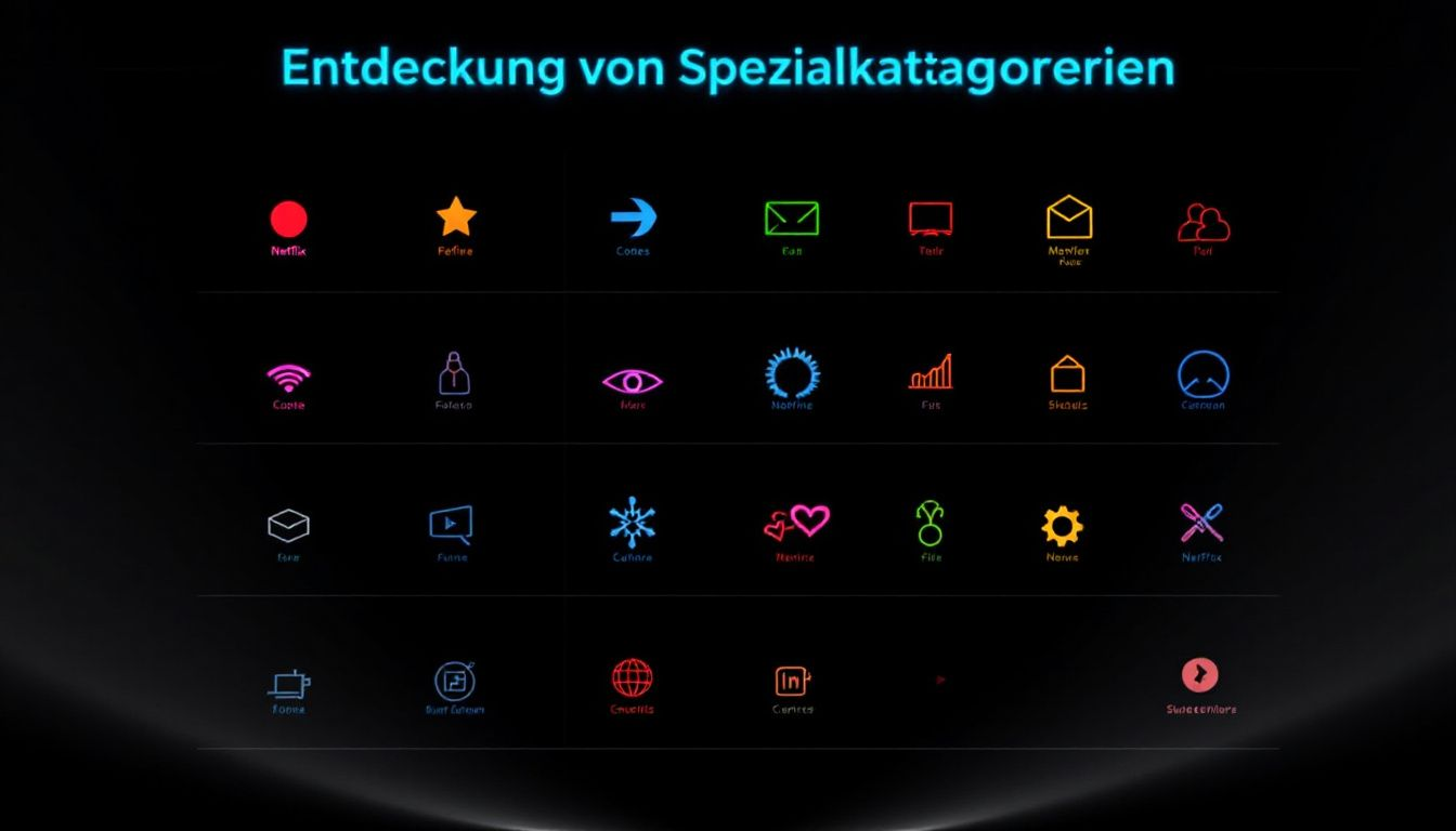 Entdeckung von Spezialkategorien auf Netflix mit verschiedenen Codes.